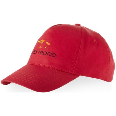 Бейсболка Мемфис 230 5-панельная, красная-5