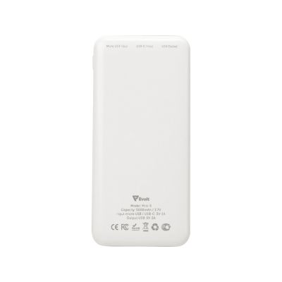 Внешний аккумулятор Evolt Mini-5, 5000 mAh, белый-4