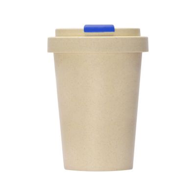 Стакан из пшеничного волокна Flava, бежевый/синий (без манжеты)-1