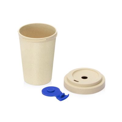 Стакан из пшеничного волокна Flava, бежевый/синий (без манжеты)-2