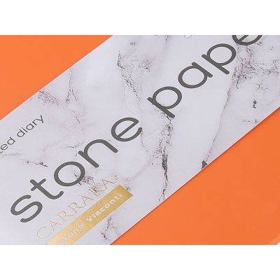 Ежедневник с каменной бумагой недатированный А5 Carrara, оранжевый-6