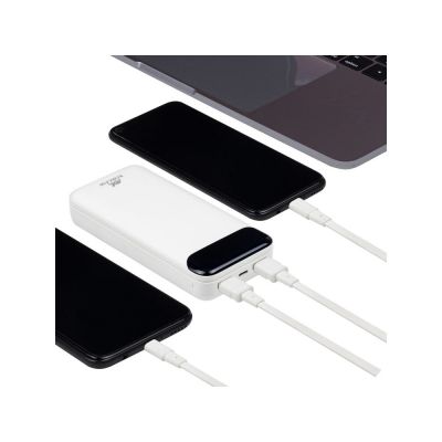 RIVACASE VA2280 (20000mAh) с дисплеем, белый, внешний аккумулятор /24-10