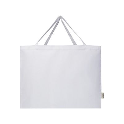 Odessa большая эко-сумка из переработанного хлопка, сертифицированного согласно GRS, плотностью 220 г/м² - Белый-1