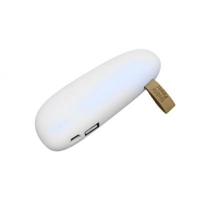 PB_Small_stone Универсальное зарядное устройство power bank в форме камня. 2600MAH. Белый-0