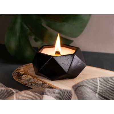 Свеча в декоративном стакане Geometry, черный-8