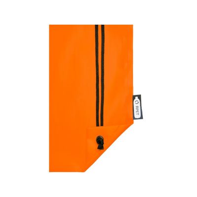 Рюкзак со шнурком Oriole из переработанного ПЭТ, оранжевый-4