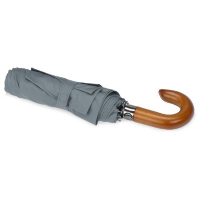 Зонт складной Cary, полуавтоматический, 3 сложения, с чехлом, серый-3