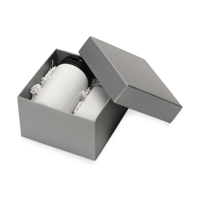 Подарочный набор Full Jar с внешним аккумулятором и  термокружкой, белый-1