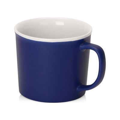 Матовая кружка Nancy 360 мл цветная снаружи, белая внутри, синий-0