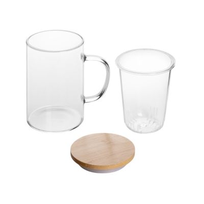 Стеклянная кружка с заварочной емкостью Milfoil-7