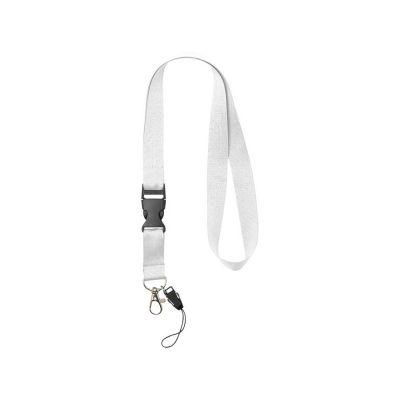 Шнурок Sagan с отстегивающейся пряжкой, держатель для телефона, белый-1