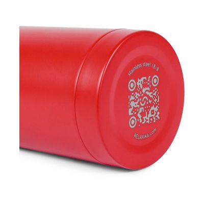 Термос Relaxika 101 (1 литр), красный (без лого)-9