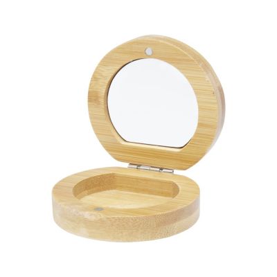 Карманное зеркало в бамбуковой раме Afrodit, natural-0