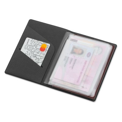 Классическая обложка для автодокументов Favor, темно-серая-1