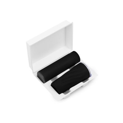 Подарочный набор FAMILY с термосом и термокружкой, черный-1