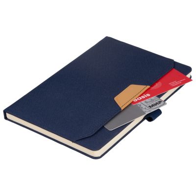 Блокнот А5 из RPET Harvey, 80 листов FSC бумага, синий-0