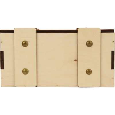 Деревянная подарочная коробка с крышкой Ларчик на бечевке-4