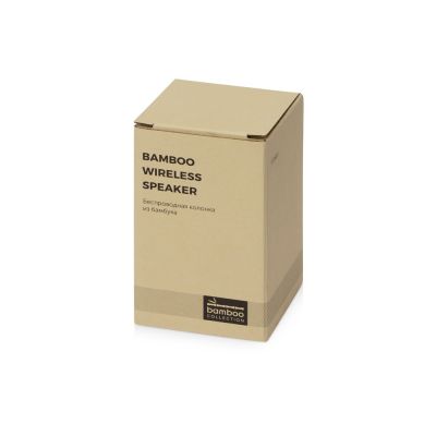 Портативная колонка из бамбука Bongo, натуральный-11