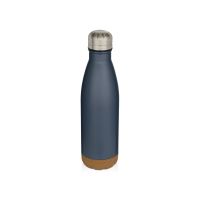 Бутылка для воды Cove из нержавеющей стали с двойными стенками и вакуумной изоляцией, объемом 500 мл, с пробковыми деталями - Hale Blue
