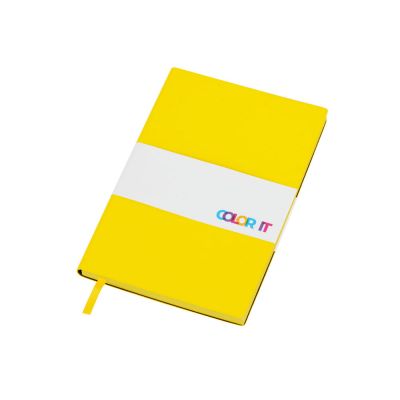 Бизнес-блокнот C1 софт-тач, гибкая обложка, 128 листов, желтый-5