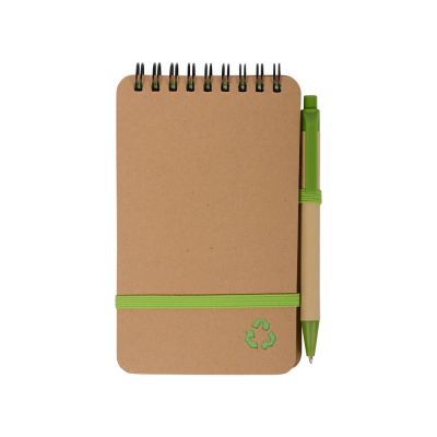 Набор канцелярский с блокнотом и ручкой Masai, 70 л. нелинованных, зеленое яблоко-4