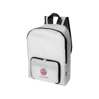 Складной рюкзак EcoFold объемом 15 л из переработанного ПЭТ-пластика - Белый-3