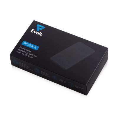 Портативное зарядное устройство Reserve с USB Type-C, 5000 mAh, черный-7