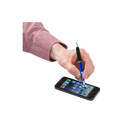 Ручка-стилус шариковая Ziggy черные чернила, синий/черный-1