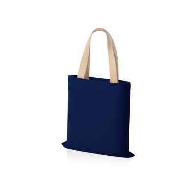 Сумка для шопинга Steady из хлопка с парусиновыми ручками, 260 г/м2, темно-синий-1