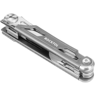 Нож-мультитул Rocktol 12 в 1 с титановыми ручками, серый-2