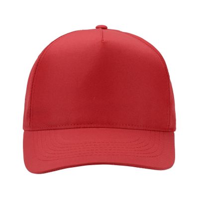 Бейсболка Poly 5-ти панельная 120 гр, красный-1