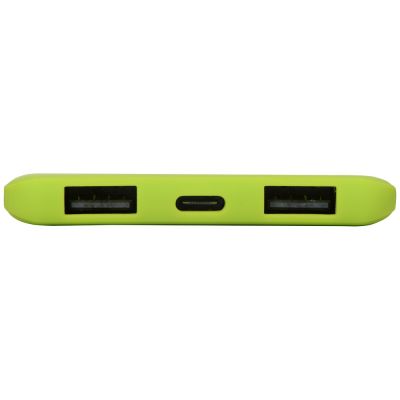 Портативное зарядное устройство Reserve с USB Type-C, 5000 mAh, зеленое яблоко-5