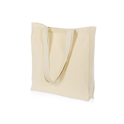 Сумка Donny из хлопка с донной складкой и парусиновыми ручками, натуральный-0