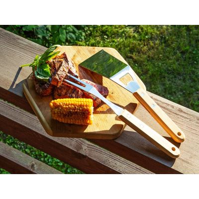 Набор BBQ Grill Master из двух приборов с деревянными ручками-8