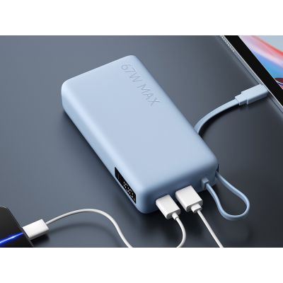 Внешний аккумулятор со встроенным кабелем Xiaomi 67W Power Bank 20000 (Integrated Cable) Ice Blue-8