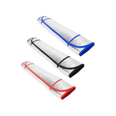 Автомобильный солнцезащитный козырек KINI, серебристый/красный-1