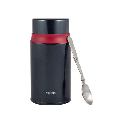 Термос из нерж.стали в комплекте с ложкой тм THERMOS TCLD-720S, синий-1