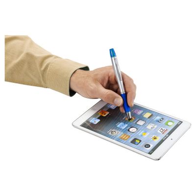 Ручка-стилус Nash с маркером, синий классический/серебристый-1