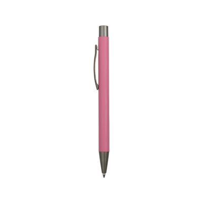 Ручка металлическая soft touch шариковая Tender, фуксия-2