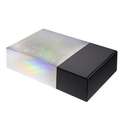 Подарочная коробка с голографическим шубером Aurora, L, вн. размер 260х260х100 мм.-1