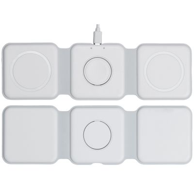 Беспроводное зарядное устройство 3-в-1 Road, 15 Вт, белый-9