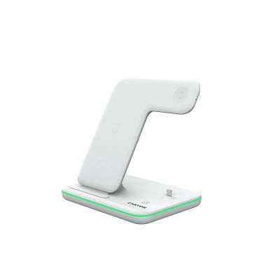 Беспроводное зарядное устройство для гаджетов 3-в-1 с технологией QI Canyon WS-302 (CNS-WCS302W), белый-0