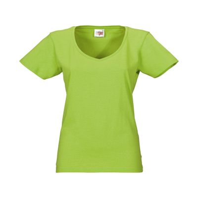 Футболка Heavy Super Club женская с V-образным вырезом, зеленое яблоко-6