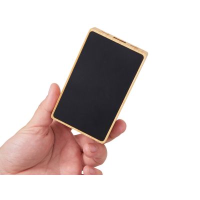 Внешний аккумулятор с подсветкой лого Reedia S2, 5000 mAh, бамбук, черный-7