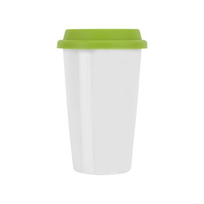 Кружка с силиконовой крышкой Нью-Йорк 300мл, зеленый-1