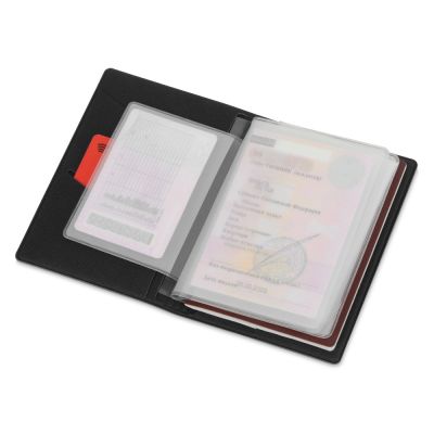 Классическая обложка для автодокументов Favor, черная-2