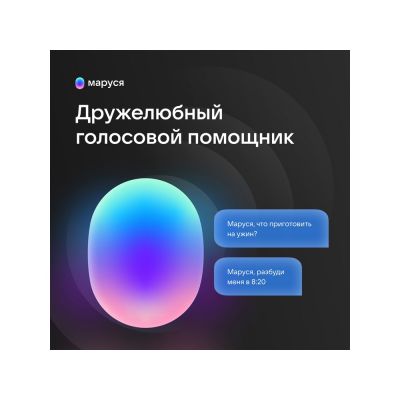 Умная колонка VK Капсула с голосовым помощником Марусей, черный-4