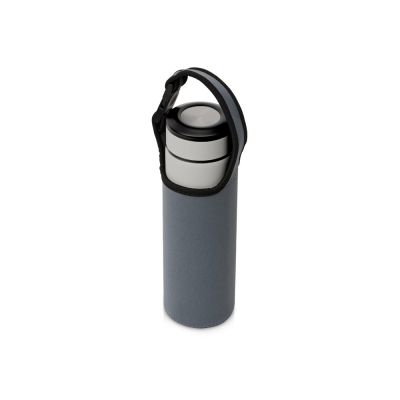 Чехол неопреновый Ferry для бутылки и термосов, серый-9