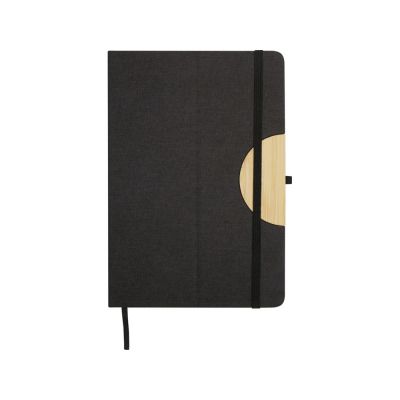 Carmen подарочный набор из блокнота формата А5 в твердой обложке и шариковой ручки - сплошной черный-1