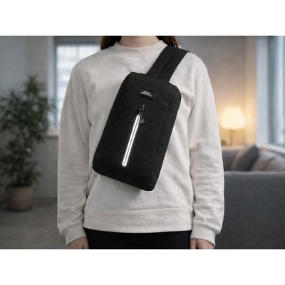 Сумка-слинг Nomad на одно плечо из водостойкого переработанного пластика, черный-7